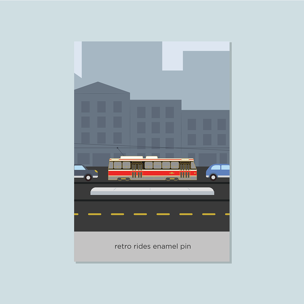 Retro Rides Streetcar Enamel Pin
