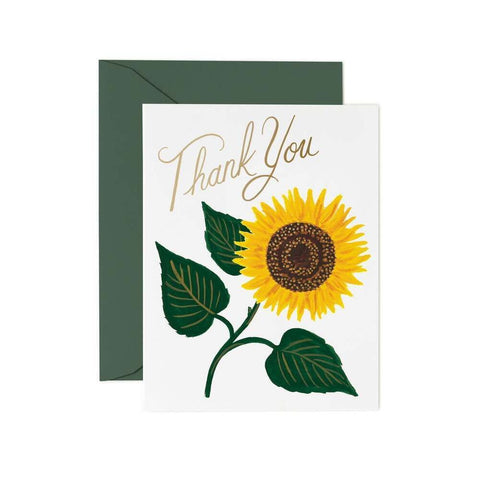 Set of 8 - Sunflower Thank You Cards
