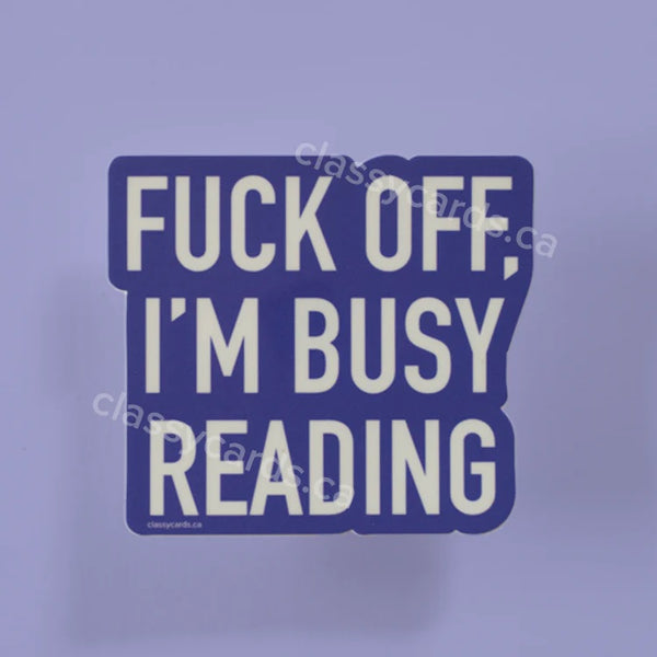 Busy Reading Vinyl Sticker