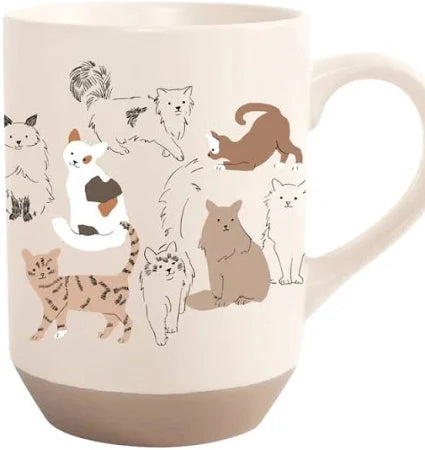 Pencil Cats Stoneware Mug