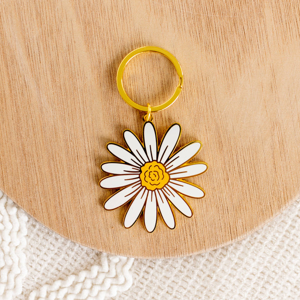 Daisy Metal Keychain