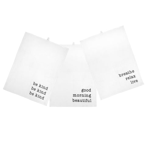 Good Thoughts Linen Tea Towels