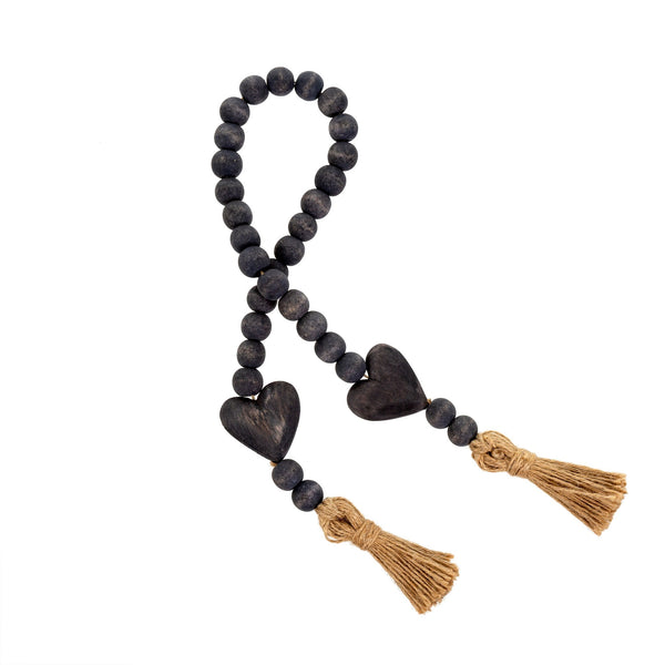 Handmade Heart Blessing Beads (Grey)