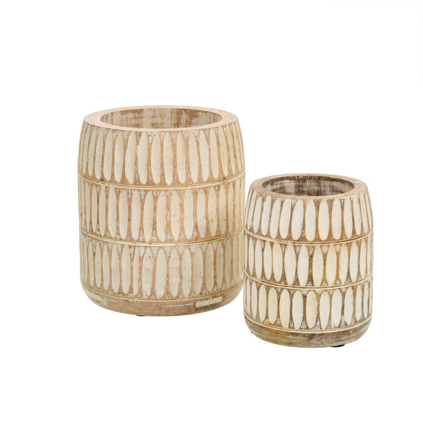 Mango Wood Oslo Decor Pots
