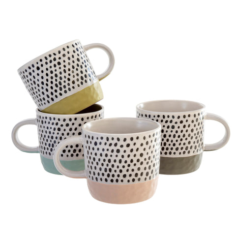 Handmade Polka Dot Mugs