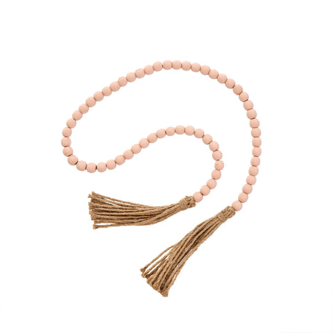 Tassel Wooden Prayer Beads (Pink)