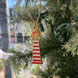 Striped Lighthouse Keychain/Ornament