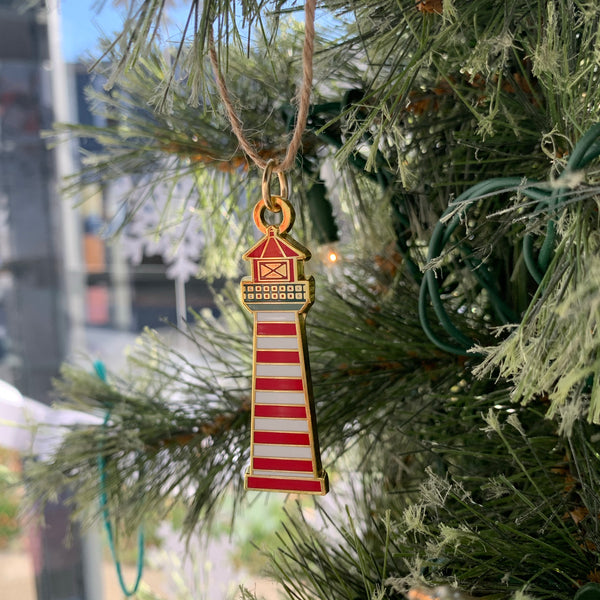Striped Lighthouse Keychain/Ornament