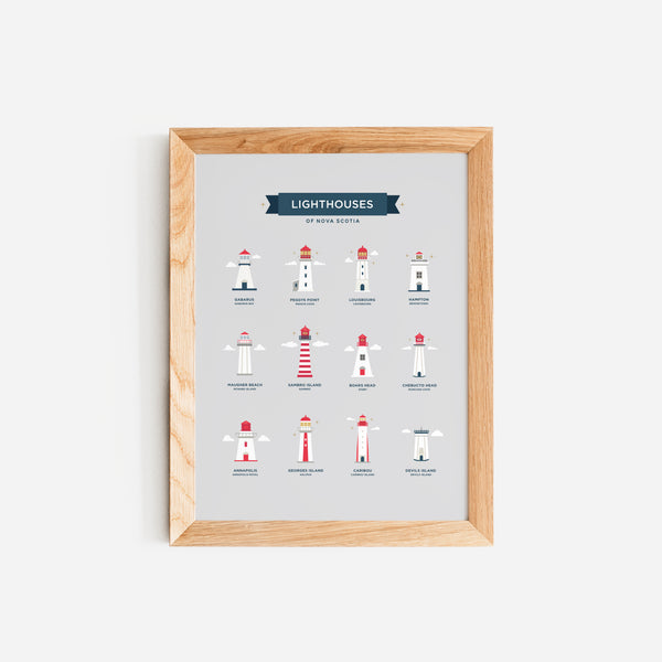 Lighthouses of Nova Scotia Print