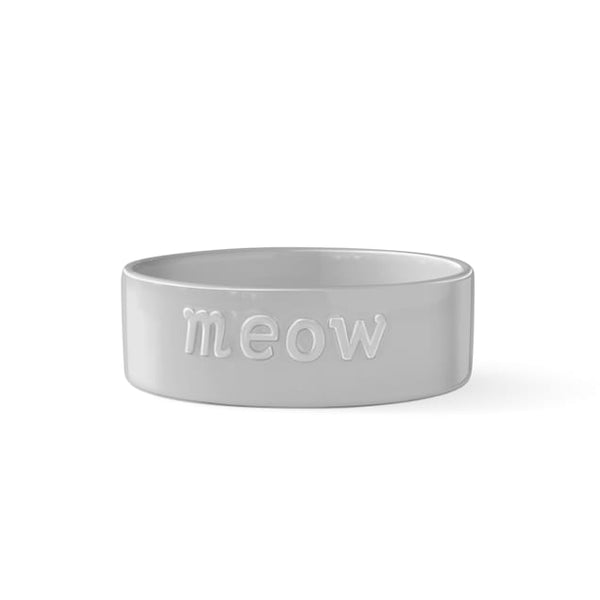 Gray Meow Bowl
