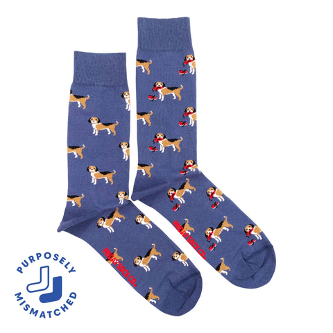 Men's Beagle Mismatched Socks
