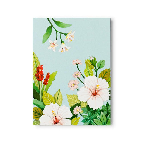Light Blue Floral Notepad