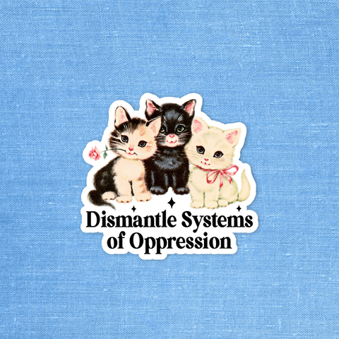 Dismantle systems of oppression Sticker