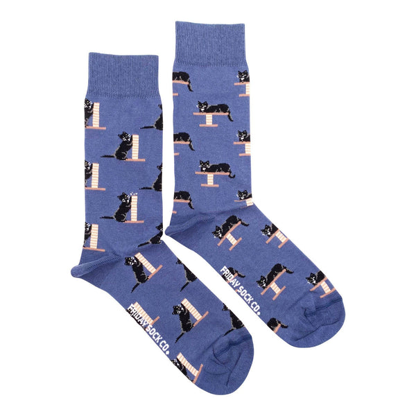 Men's Cozy Black Cat  Socks