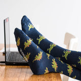 Men's Green Dinosaur Socks