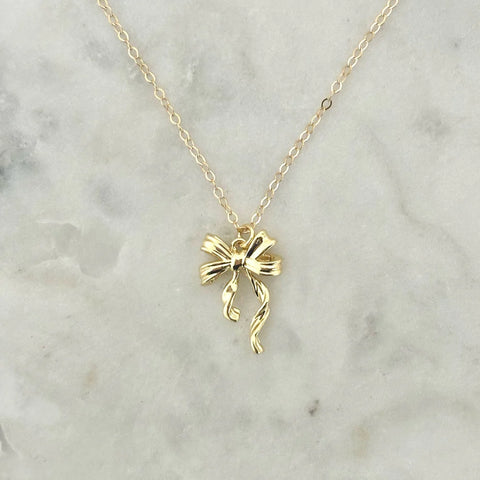 Dainty Bow Necklace