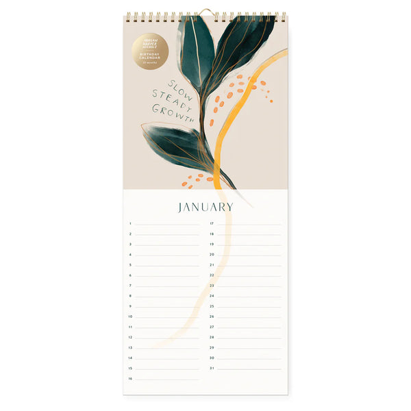 Painted Birthday Wall Calendar