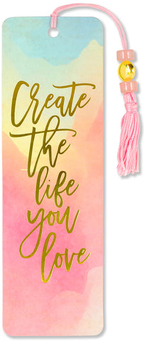 Watercolour Sunset Beaded Bookmark