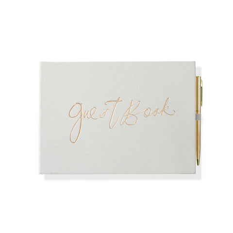 Gray Guest Book with Pen