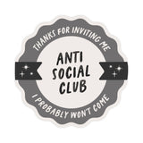 Anti-Social Club Vinyl Sticker