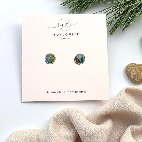 Jane Stud Earrings - Ontario Stone