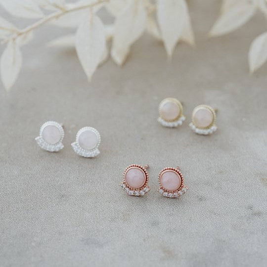 Rose Quartz Admiration Stud Earrings