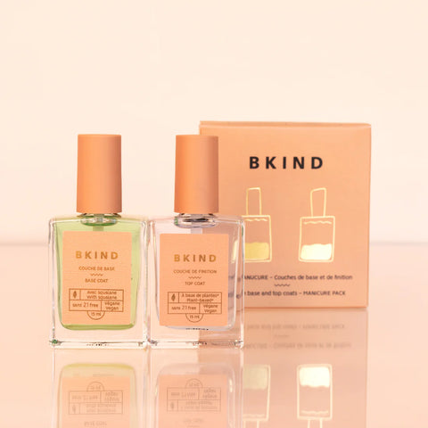 BKIND Manicure Pack - Nail Polish Base and Top Coats