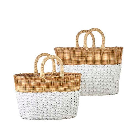 Two-Tone Dipped French Handled Baskets