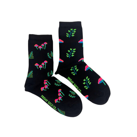 Women's Neon Mushrooms Socks