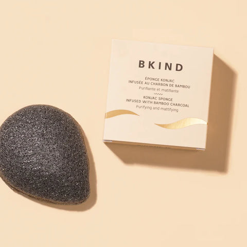 BKIND Cleansing Konjac Sponge - Purifying Bamboo Charcoal