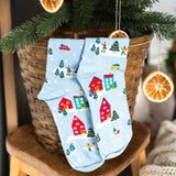 Women's Christmas Village Scene Socks