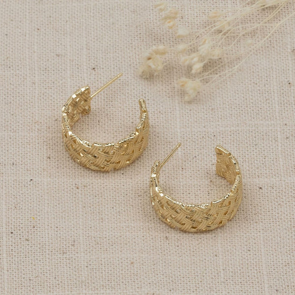 Criss Cross Hoop Earrings