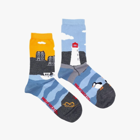 Women's East Coast Landscape Socks (Crew)