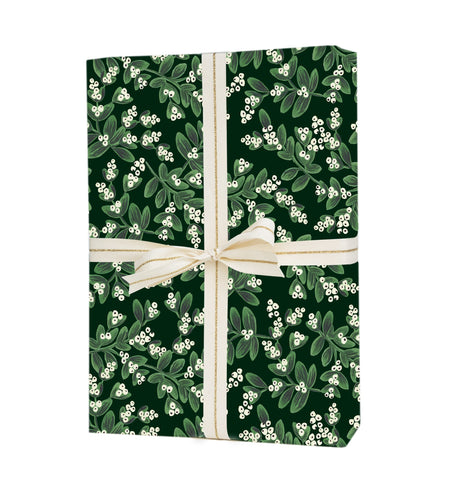 Evergreen Mistletoe Wrapping Sheets (Pack of 3)