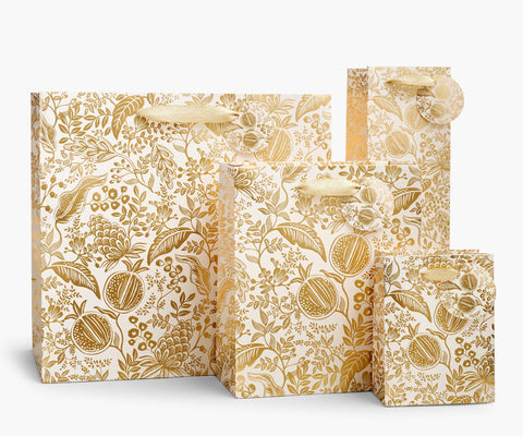 Gold Pomegranate Gift Bags