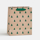 Green Glitter Tree Gift Bag