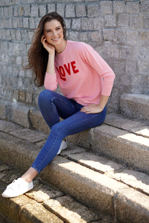 Love 2025 pink sweatshirts