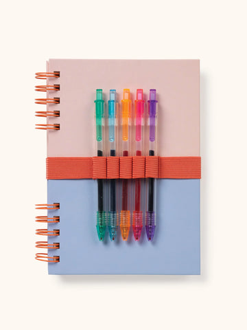 Coral & Salt Water Spiral Notebook & Pen Set