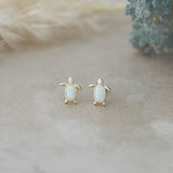 Maui White Opalite Stud Earrings