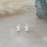 Maui White Opalite Stud Earrings