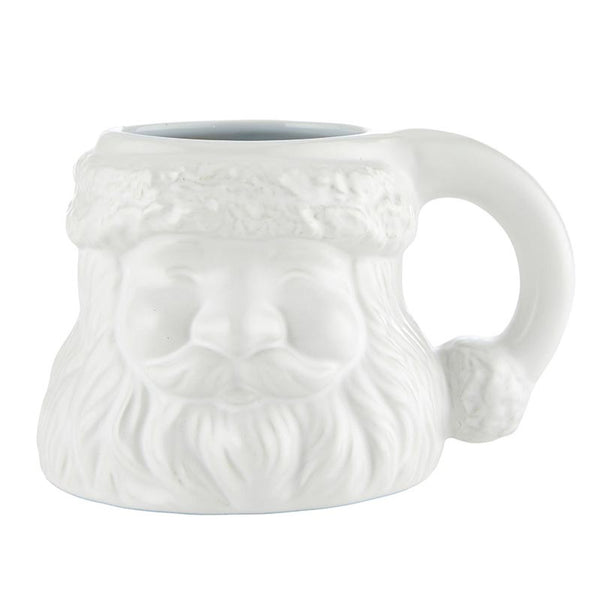 Santa Shaped Mug - White