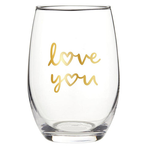 Stemless Wine Glass - Love you