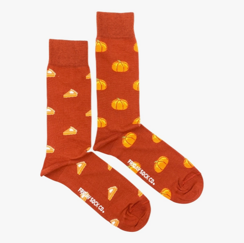 Men's Pumpkin & Pumpkin Pie Socks (Tall)