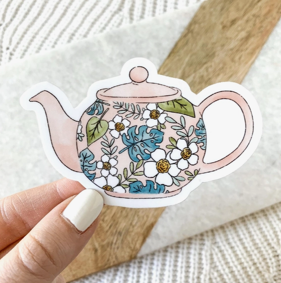 Tropical Pink Teapot Sticker