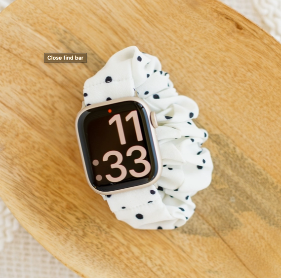 White Speckled Apple Watch Band