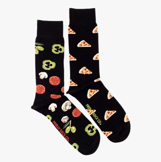 Men's Pizza & Toppings V2 Socks (Tall)