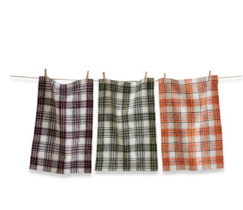 Tea Towel Set - Autumn Plaid - Set of 3