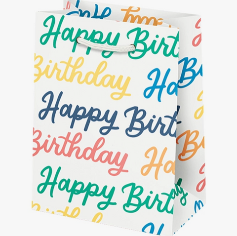 Happy Birthday Script Gift Bag