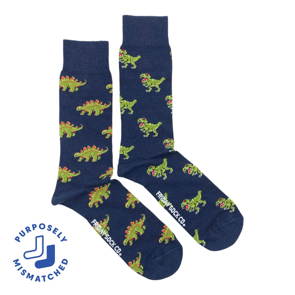 Men's Green Dinosaur Socks