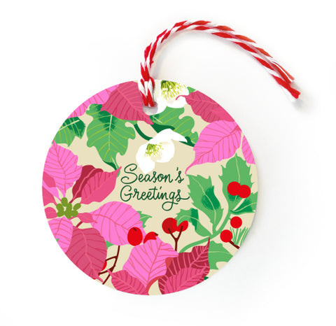 Pointsettia Gift Tags (Set of 10)